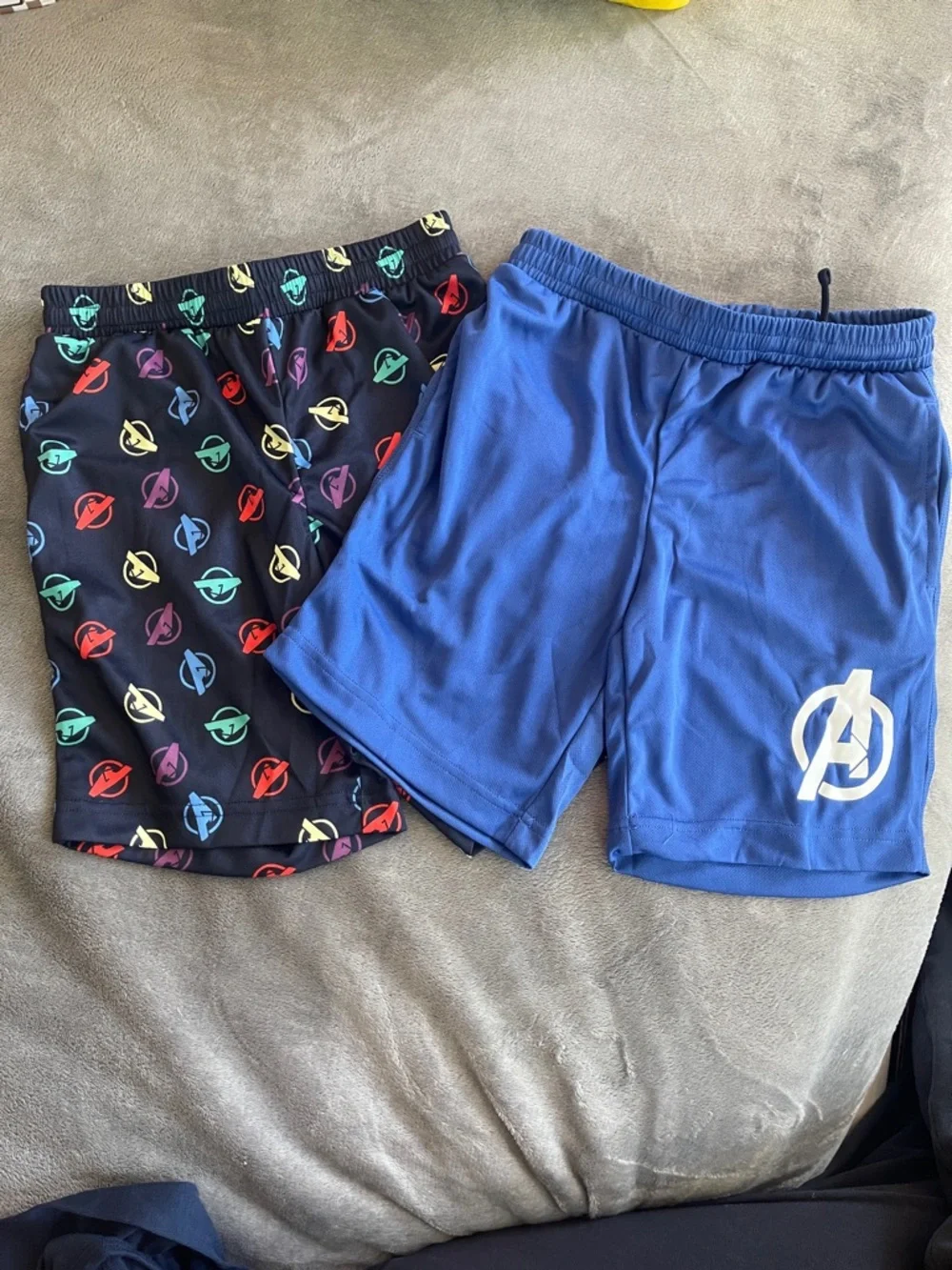 Marvel Avenger Kids Blue Athletic Shorts blue Multicolor Logo 2 Pairs youth med